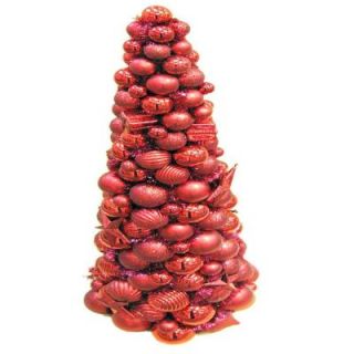 Creative Design 36 in. Red Shatterproof Ornament Table Tree X39AXKM001