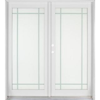 Ashworth Professional Series 72 in. x 80 in. White Aluminum/Pre Painted White Wood Interior French Patio Door DISCONTINUED PRO6068SPPR9LTWHINTSTNK