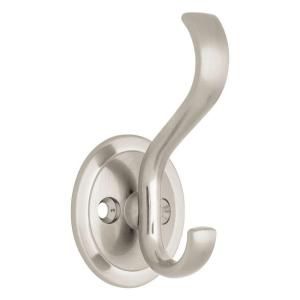 Liberty Coat and Hat Hook with Round Base in Satin Nickel B42307Z SN C