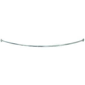 Design House 55 in.   63 in. Steel Curved Shower Rod in Polished Chrome 533604