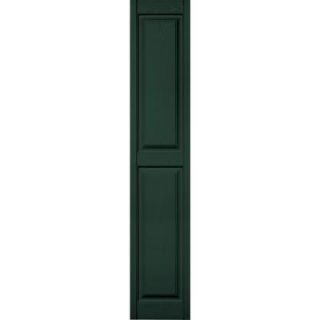 Builders Edge 15 in. x 80 in. Louvered Shutters Pair #122 Midnight Green 010140080122