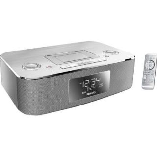 Philips Aluminum Dual Alarm Clock Radio with iPod/iPhone Dock DISCONTINUED DC290/37