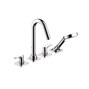 Hansgrohe Citterio M Lever 2 Handle Deck Mount Roman Tub Faucet with Handshower in Chrome 34444001