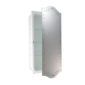 Deco Mirror 16 in. x 28 in. Recessed Venetian Eclipse Medicine Cabinet 8210