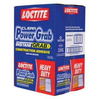 Loctite 9 fl. oz. Clear Power Grab Heavy Duty Construction Adhesive (12 Pack) 1589157