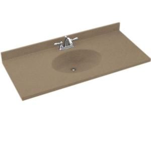 Swanstone Chesapeake 37 in. Solid Surface Vanity Top with Basin in Barley CH1B2237 091