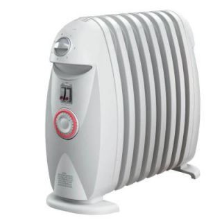 DeLonghi Safeheat 1200 Watt Electric Oil Filled Radiant Portable Heater   White TRN0812T