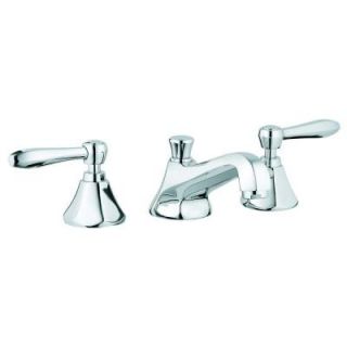 GROHE Somerset 8 in. Widespread 2 Handle Low Arc Bathroom Faucet in Polished Chrome 20 133 000