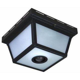 Heath Zenith 360 Degree Square Motion Sensing Outdoor Black Ceiling Light SL 4305 BK4