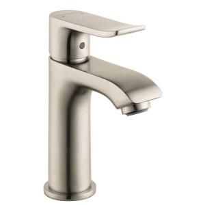 Hansgrohe Metris E 100 Single Hole 1 Handle Low Arc Bathroom Faucet in Brushed Nickel 31088821