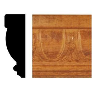 13/16 in. x 2 1/2 in. x 8 ft. Hardwood Stained Cherry Egg and Dart Chair Rail Moulding 587ST
