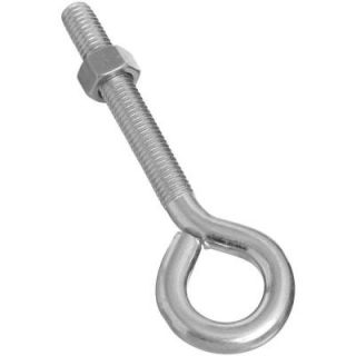 National Hardware 1/2 in. x 6 in. Zinc Plated Eye Bolt with Hex Nut 2160BC 1/2X6 EYE BLT ZN