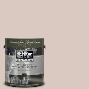 BEHR Premium Plus Ultra 1 gal. #PPU2 6 Wisp of Mauve Semi Gloss Enamel Interior Paint 375001