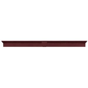 Builders Edge 6 in. x 73 5/8 in. Classic Dentil Window Header with Keystone in 078 Wineberry 060020673078
