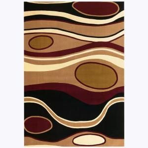 Kas Rugs Sand Sculptor Black/Red 5 ft. 3 in. x 7 ft. 7 in. Area Rug DISCONTINUED MOD694553X77