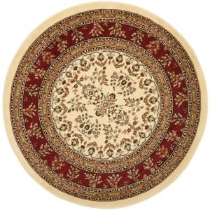 Safavieh Lyndhurst Ivory/Red 8 ft. x 8 ft. Round Area Rug LNH331A 8R
