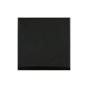 Daltile Semi Gloss 4 1/4 in. x 4 1/4 in. Black Ceramic Bullnose Wall Tile K111S44491P1