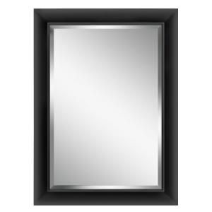 Deco Mirror 42 1/2 in. x 30 1/2 in. Contemporary Wall Mirror in Black 6244