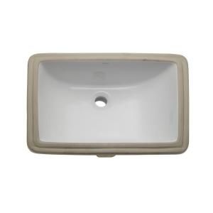 DECOLAV Classically Redefined Rectangular Undermount Bathroom Sink in White 1402 CWH