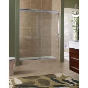 Foremost Marina 56 in. to 60 in. x 76 in. H. Frameless Sliding Shower Door in Oil Rubbed Bronze with 3/8 in. Clear Glass MRSS6076 CL OR