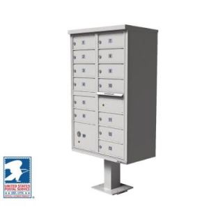 Florence Vital 1570 Series White CBU with 13 Mailboxes, 1 Outgoing Mail Compartment, 1 Parcel Locker 1570 13WHAF