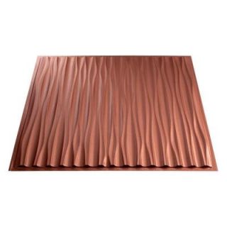 Fasade 4 ft. x 8 ft. Dunes Vertical Argent Copper Wall Panel S67 10