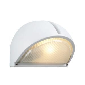 PLC Lighting 1 Light Outdoor White Wall Sconce with Frost Glass CLI HD1844WH
