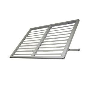 Beauty Mark Awntechs 3 ft. Bahama Metal Shutter Awnings (44 in. W x 24 in. H x 24 in. D) in Dove Gray OH22 3PTRX