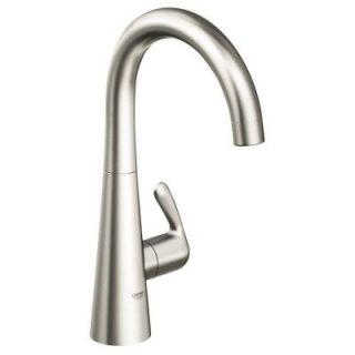 GROHE Zedra/Ladylux New Single Handle Kitchen Faucet in Supersteel with 1.5gpm Water Care 30026DCE