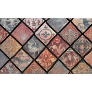 Apache Mills Spanish Tiles 18 in. x 30 in. Recycled Rubber Mat 60 738 1029 01800030