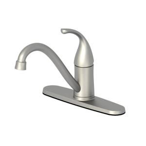 Glacier Bay Builders Single Handle Kitchen Faucet in Stainless Steel 67559 0008D2
