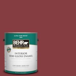 BEHR Premium Plus Home Decorators Collection 1 gal. #HDC WR14 11 Cranberry Tart Semi Gloss Enamel Interior Paint 330001