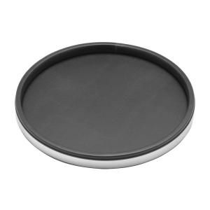 Kraftware Sophisticates Black with Brushed Chrome Deluxe 14 in. Serving Tray 68530