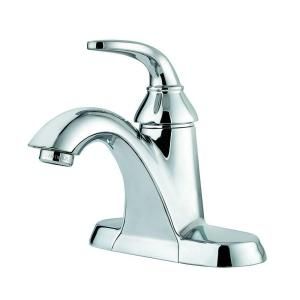 Pfister Pasadena 4 in. Centerset Single Handle High Arc Bathroom Faucet in Polished Chrome F 042 PDCC