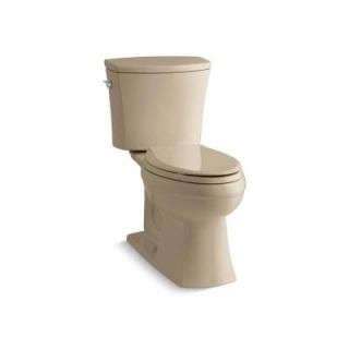 KOHLER Kelston Comfort Height 2 piece 1.6 GPF Elongated Toilet with AquaPiston Flushing Technology in Mexican Sand K 3754 33