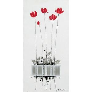 Yosemite Home Decor 39 in. x 20 in. Tulips Planted Hand Painted Contemporary Artwork FC2432S 2
