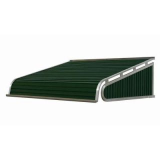NuImage Awnings 4 ft. 2100 Series Aluminum Door Canopy (16 in. H x 42 in. D) in Hunter Green 21X7X4825XX05X