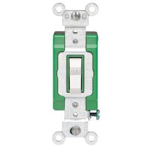 Leviton 30 Amp Industrial Double Pole Switch   White R62 03032 2WS
