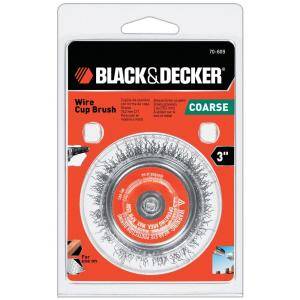 BLACK & DECKER 3 in. Coarse Wire Cup Brush 70 609 