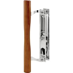 Prime Line Sliding Door Handle Set With Chrome Diecast Wood Pull C 1148