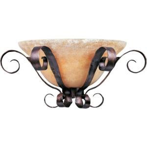 Illumine 1 Light Oil Rubbed Bronze Wall Sconce with Vintage Amber Glass HD MA40368246