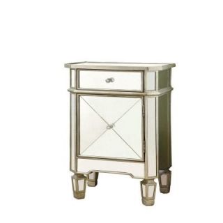 Mirrored 1 Drawer Accent Cabinet I 3702