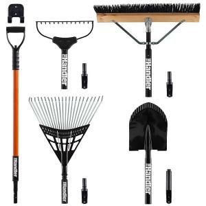 The Handler System Lawn and Garden 5 Piece Tool Set with Garage Storage System 96000