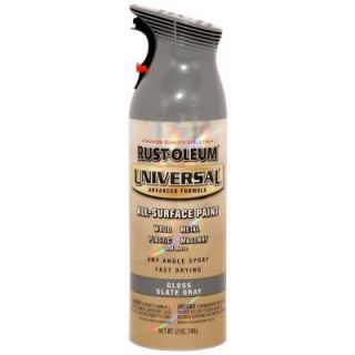 Rust Oleum Universal 12 oz. All Surface Gloss Slate Gray Spray Paint and Primer in One (6 Pack) 249339