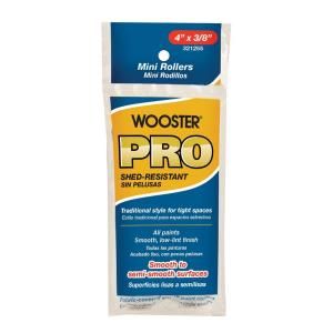 Wooster Pro 4 in. x 3/8 in. High Density Woven Mini Roller Covers (2 Pack) 0HR2870040