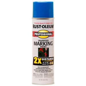 Rust Oleum Professional 15 oz. 2X Caution Blue Marking Spray Paint (6 Pack) 266575