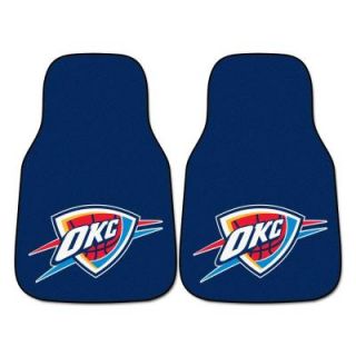 FANMATS Oklahoma City Thunder 18 in. x 27 in. 2 Piece Carpeted Car Mat Set 9413