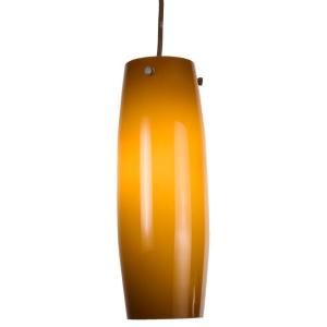 Home Decorators Collection 1 Light Ceiling Caramel Brown Vase Pendant with Art Glass Shade 25329 36