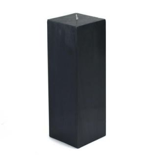 Zest Candle 3 in. x 9 in. Black Square Pillar Candle Bulk (12 Box) CPZ 161_12