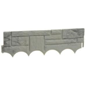 Suncast Field Stone 9 ft. 4 in. (22 in. Sections) Resin Border Edging CPLFDS10GY